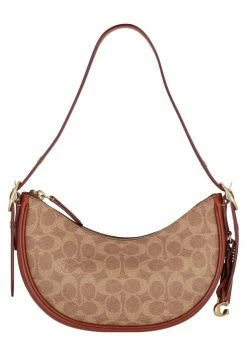 Coach COATED CANVAS SIGNATURE LUNA SHOULDER BAG - Handbag - B4/tan Rust