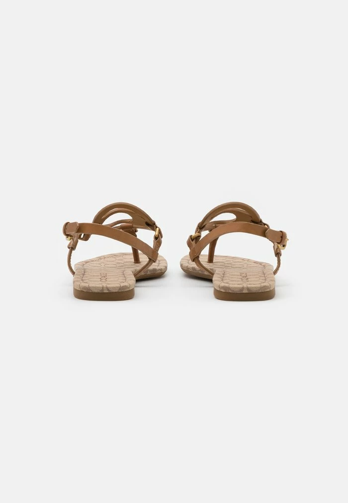 Coach JERI - T-bar Sandals - Light Saddle/stone 4 Coach JERI - T-bar Sandals - Light Saddle/stone - Image 4