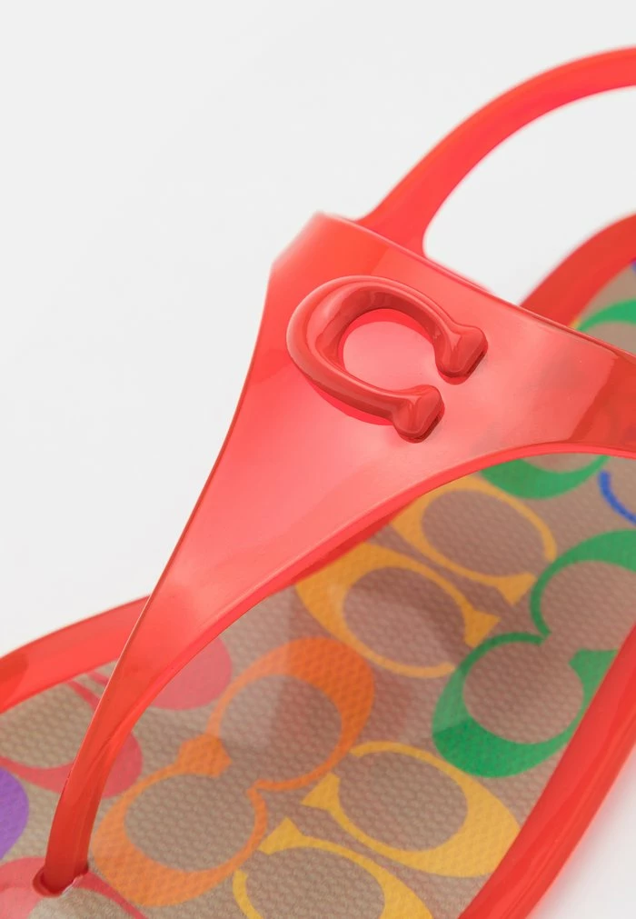 Coach NATALEE - T-bar Sandals - Red Orange 7 Coach NATALEE - T-bar Sandals - Red Orange - Image 7