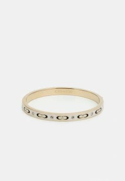 Coach SIG C STONE HINGED BANGLE - Bracelet - Gold-coloured/chalk