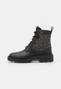Coach CITYSOLE SIGNATURE - Lace-up Ankle Boots - Black