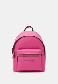 Coach POLISHED PEBBLE CHARTER BACKPACK - Rucksack - Petunia