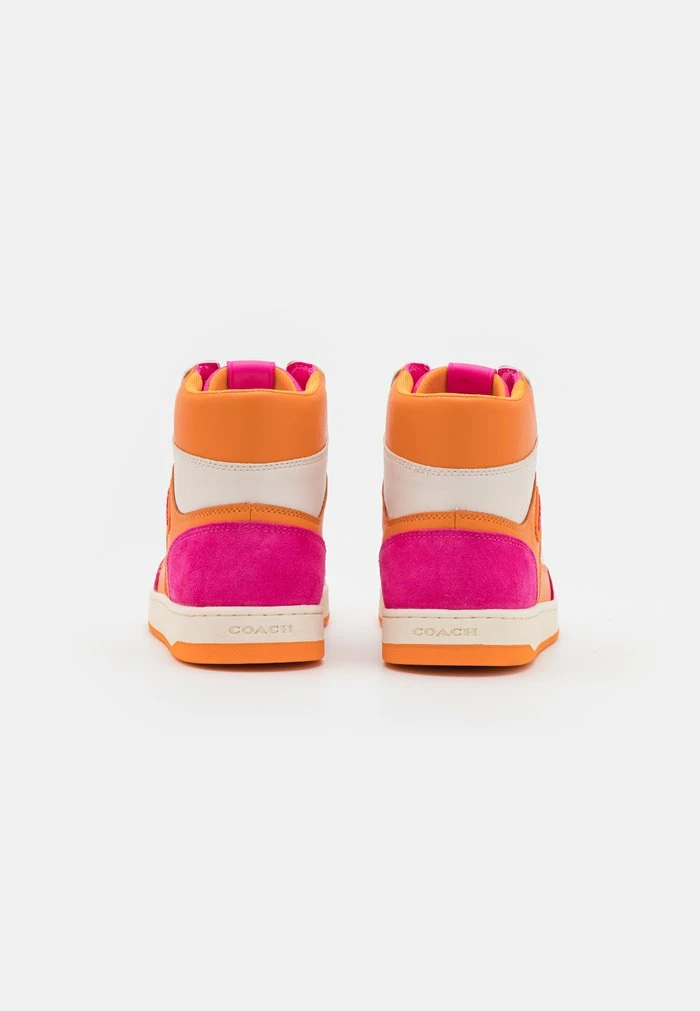 Coach High-top Trainers - Bright Fuchsia/chalk 3 Coach High-top Trainers - Bright Fuchsia/chalk - Image 3