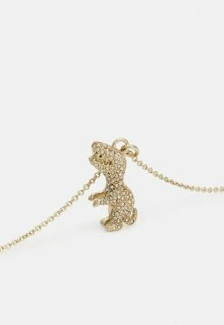Coach PAVE REXY PENDANT NECKLACE - Necklace - Gold-coloured -Coach Shop 18c958b86c96450f9b40775cd33543d8