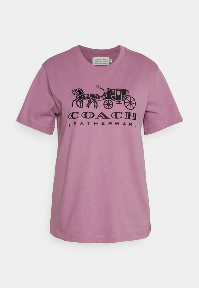 Coach EVERGREEN HORSE AND CARRIAGE TEE - Basic T-shirt - Violet Orchid 4 Coach EVERGREEN HORSE AND CARRIAGE TEE - Basic T-shirt - Violet Orchid - Image 4