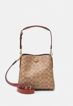 Coach POLISHED WILLOW BUCKET BAG - Handbag - Tan/rust