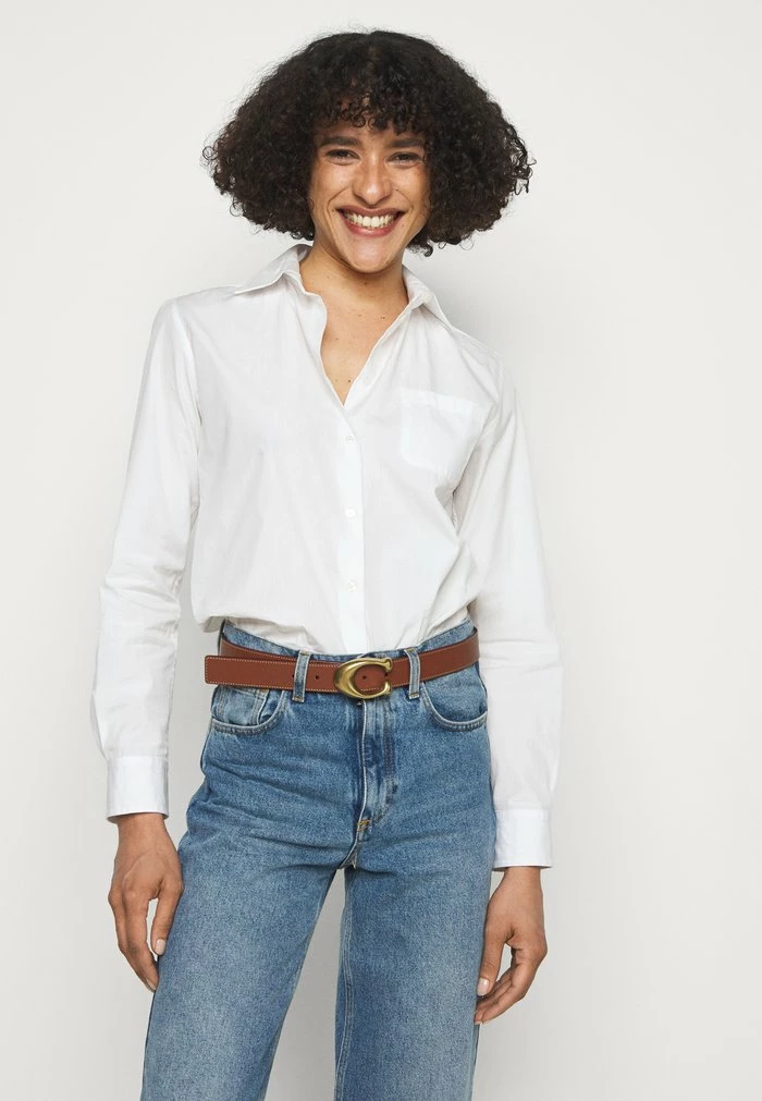 Coach SCULPTED REVERSIBLE BELT - Belt - Saddle/red 1 Coach SCULPTED REVERSIBLE BELT - Belt - Saddle/red