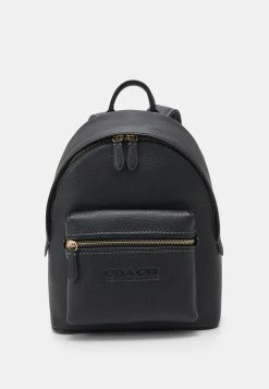 Coach POLISHED PEBBLE CHARTER BACKPACK - Rucksack - Black