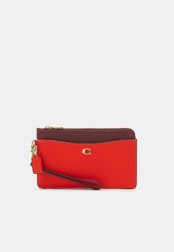 Coach COLORBLOCK ZIP WRISTLET - Wallet - Red Orange Multi