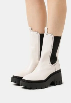 Coach ALEXA BOOTIE - Platform Boots - Chalk/black