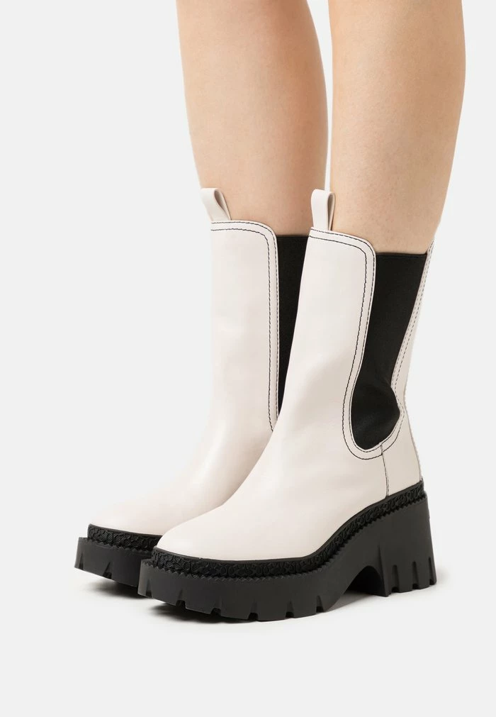 Coach ALEXA BOOTIE - Platform Boots - Chalk/black 1 Coach ALEXA BOOTIE - Platform Boots - Chalk/black