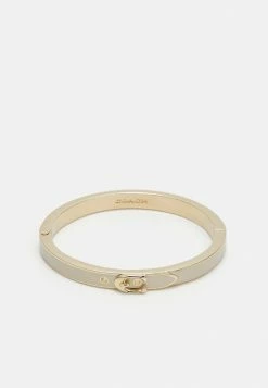 Coach C BUCKLE THIN BANGLE - Bracelet - Gold-coloured/chalk