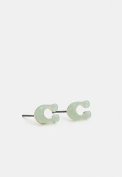 Coach STUD EARRINGS - Earrings - Green -Coach Shop 3cc79593112245cab4823c4db4c45094