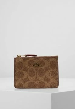 Coach MINI SKINNY COLORBLOCK COATED SIGNATURE - Wallet - Tan Rust