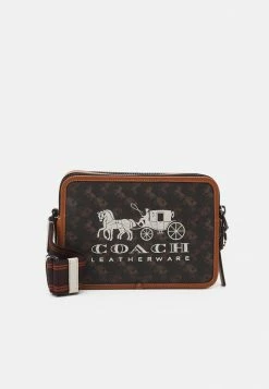 Coach CHARTER CROSSBODY HORSE AND CARRIAGE COATED - Across Body Bag - Truffle/chalk