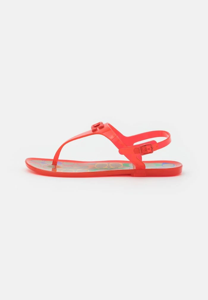 Coach NATALEE - T-bar Sandals - Red Orange 2 Coach NATALEE - T-bar Sandals - Red Orange - Image 2