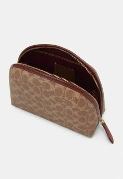 Coach COATED SIGNATURE JULIENNE COSMETIC CASE - Wash Bag - Tan/rust -Coach Shop 4a81ae090c5744608572376fc0488593