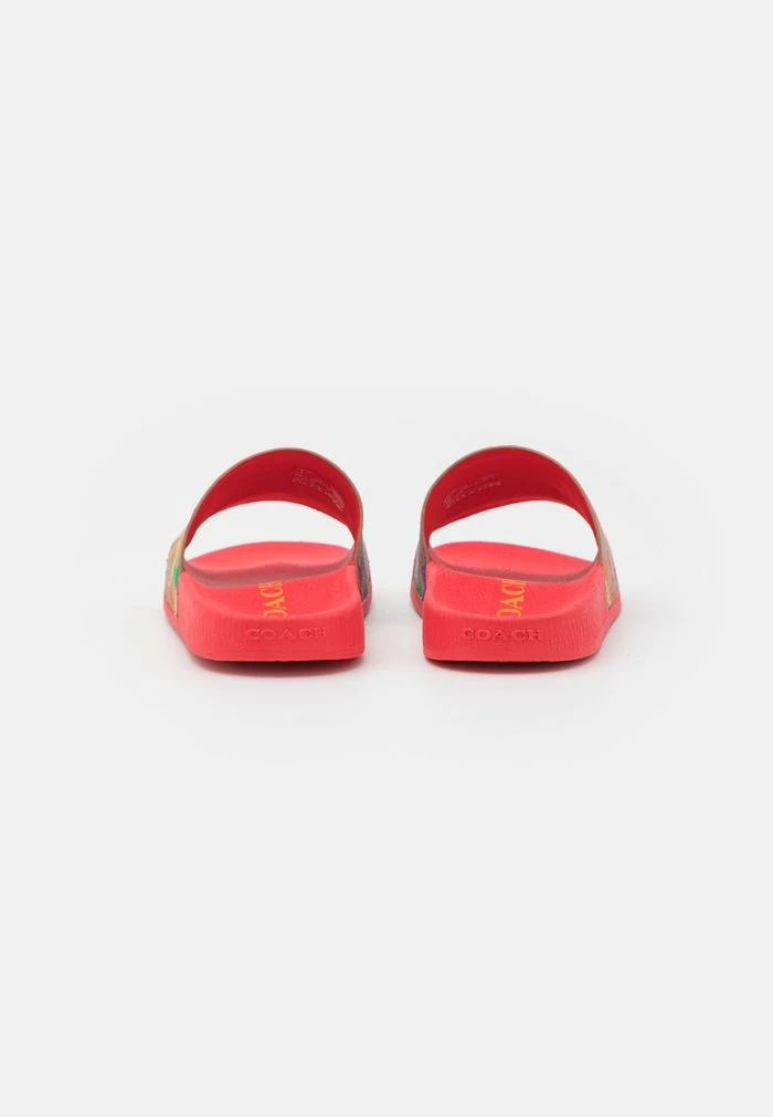 Coach UDELE RAINBOW SLIDE - Mules - Tan/multi-colored/pop Red/miami Red 4 Coach UDELE RAINBOW SLIDE - Mules - Tan/multi-colored/pop Red/miami Red - Image 4