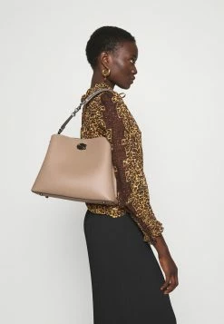 Coach POLISHED WILLOW SHOULDER BAG ADJUSTABLE - Handbag - Taupe/multi