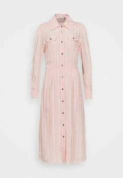 Coach LONG STRIPED DRESS - Shirt Dress - Cloud Pink