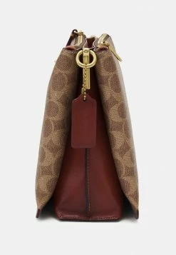 Coach SIGNATURE DOUBLE ZIP SHOULDER - Handbag - Tan/rust/nordstrom -Coach Shop 6121a8f31ad441429333f04a051ed079