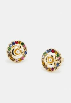Coach MULTI STUD EARRINGS - Earrings - Gold-coloured/multicolor -Coach Shop 65f19e5b38084eaf9e49e624b26c10cd
