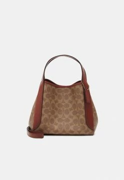 Coach COATED SIGNATURE HADLEY HOBO - Handbag - Tan Rust