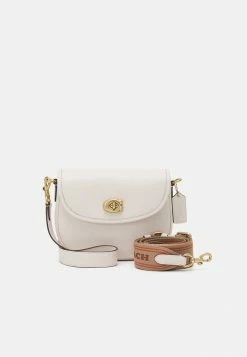 Coach POLISHED PEBBLE WILLOW SADDLE BAG - Across Body Bag - Chalk