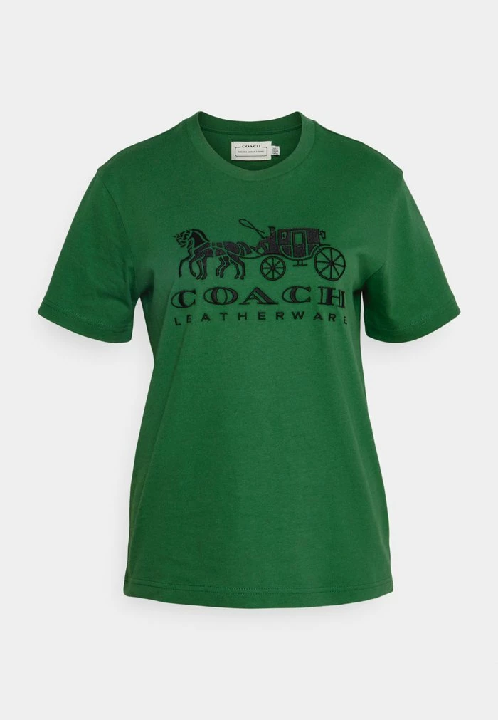 Coach EVERGREEN HORSE AND CARRIAGE TEE - Print T-shirt - Dark Pine 5 Coach EVERGREEN HORSE AND CARRIAGE TEE - Print T-shirt - Dark Pine - Image 5