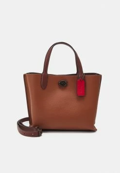 Coach SIGNATURE INTERIOR WILLOW - Tote Bag - Saddle