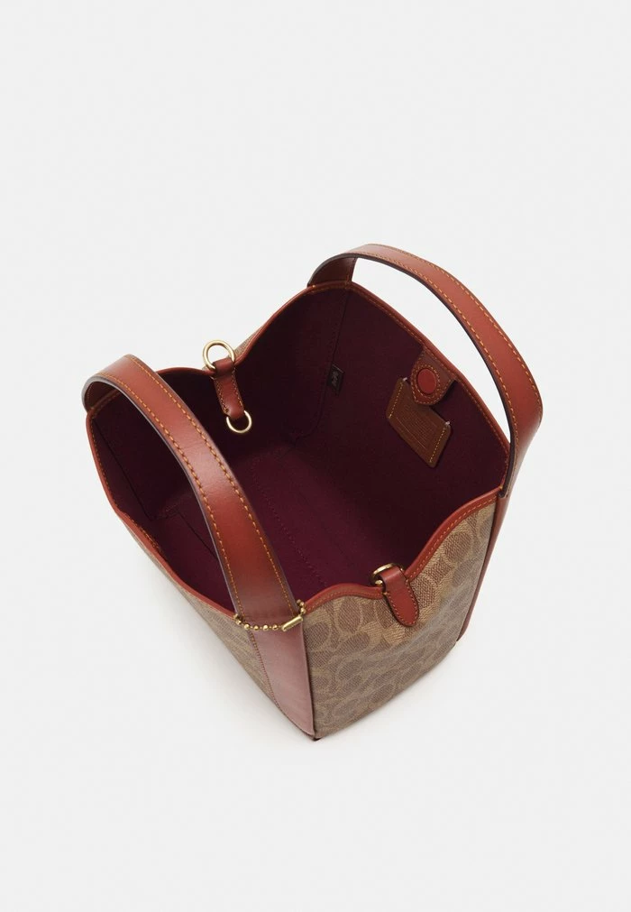 Coach COATED SIGNATURE HADLEY HOBO - Handbag - Tan Rust 4 Coach COATED SIGNATURE HADLEY HOBO - Handbag - Tan Rust - Image 4