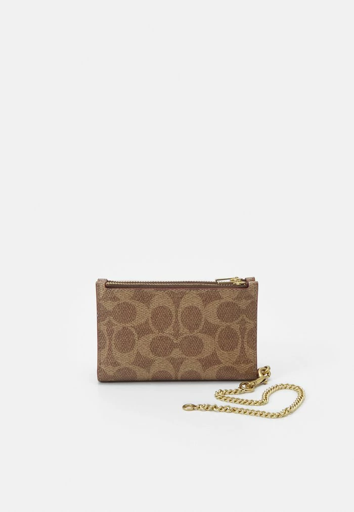 Coach SIGNATURE ZIP CHAIN CARD CASE - Wallet - Tan/rust 1 Coach SIGNATURE ZIP CHAIN CARD CASE - Wallet - Tan/rust