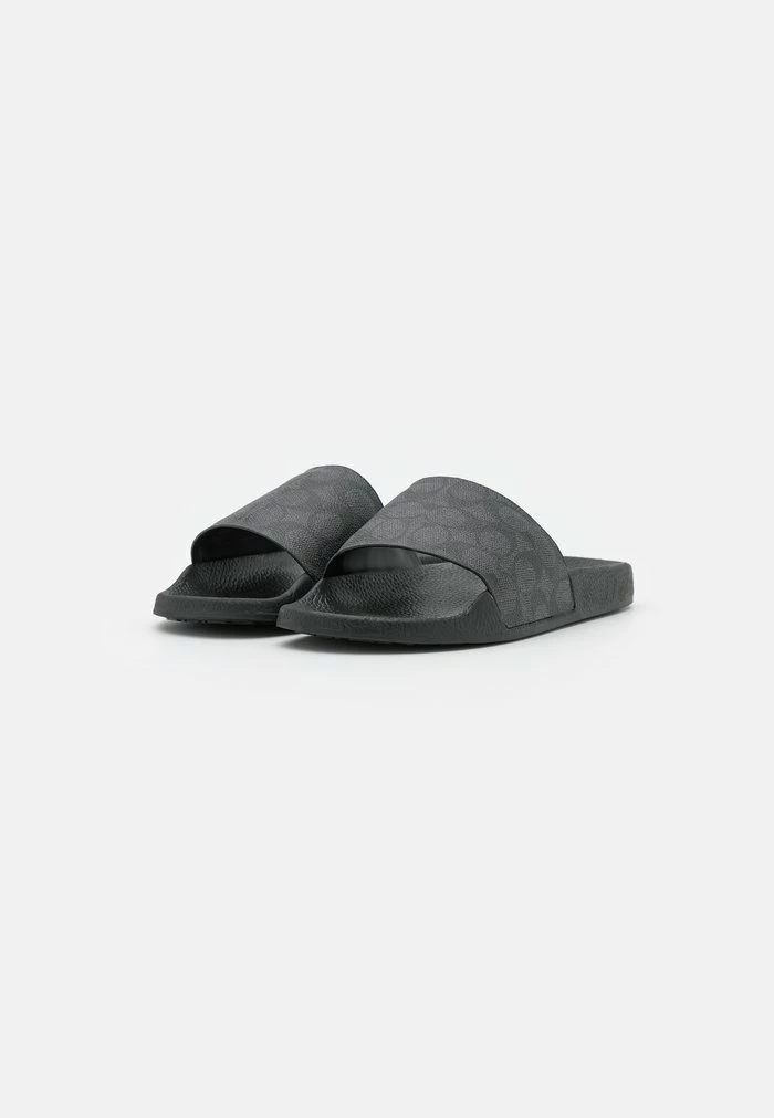 Coach UDELE COATED SLIDE - Mules - Charcoal/black 3 Coach UDELE COATED SLIDE - Mules - Charcoal/black - Image 3