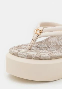 Coach FRANKI - T-bar Sandals - Chalk -Coach Shop 863fd6a4c5ca4f139b36d48f9c72cef5