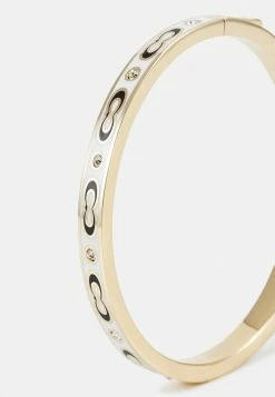 Coach SIG C STONE HINGED BANGLE - Bracelet - Gold-coloured/chalk -Coach Shop 8a8e3775fa9b4445b936601a9d3087d3