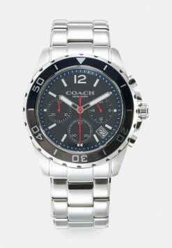 Coach KENT - Chronograph Watch - Silver-coloured/blue