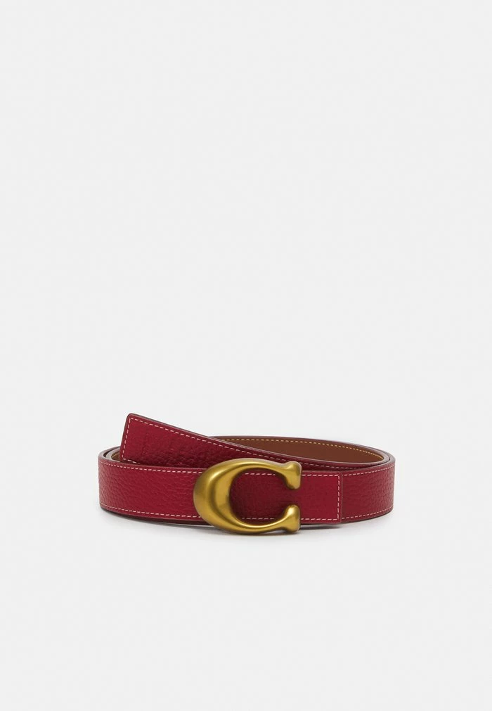 Coach SCULPTED REVERSIBLE BELT - Belt - Saddle/red 4 Coach SCULPTED REVERSIBLE BELT - Belt - Saddle/red - Image 4