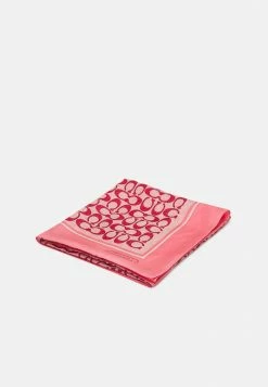 Coach VINTAGE SIGNATURE C PRINTED SQUARE - Foulard - Coral