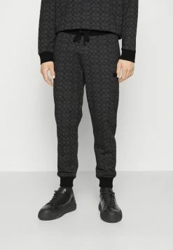 Coach ESSENTIAL JOGGER IN SIGNATURE - Tracksuit Bottoms - Charcoal Signature
