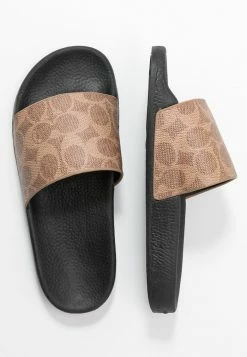 Coach UDELE SPORT SLIDE SIGNATURE COATED - Mules - Tan -Coach Shop ac4913abc82b4c4ca69ba80c24e5c7e7