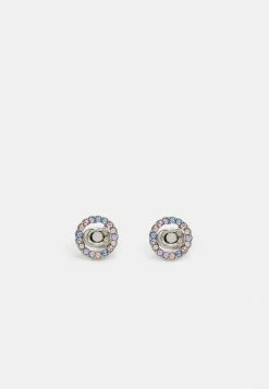 Coach STUD EARRINGS - Earrings - Silver-coloured/blue Multi