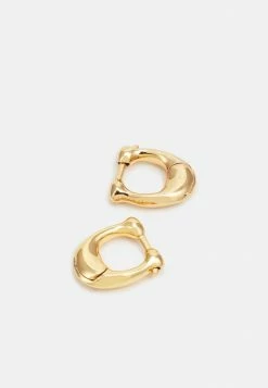 Coach SIGNATURE HUGGIE - Earrings - Gold-coloured -Coach Shop acae25d1a0f4450aa7ecb76b7599b75a