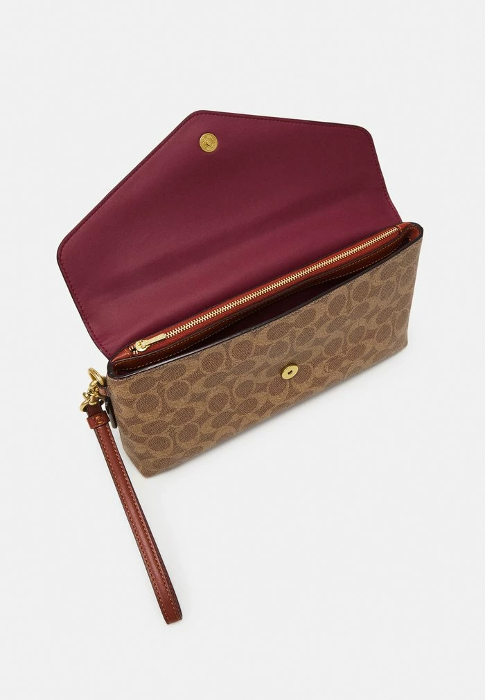 Coach COLORBLOCK SIGNATURE WRISTLET - Clutch - Tan Rust 3 Coach COLORBLOCK SIGNATURE WRISTLET - Clutch - Tan Rust - Image 3