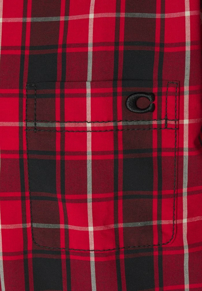 Coach PLAID SHORT SLEEVE SHIRT - Shirt - Red 3 Coach PLAID SHORT SLEEVE SHIRT - Shirt - Red - Image 3