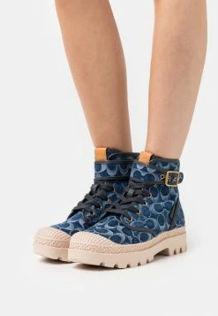Coach TROOPER MID TOP - Ankle Boots - Denim