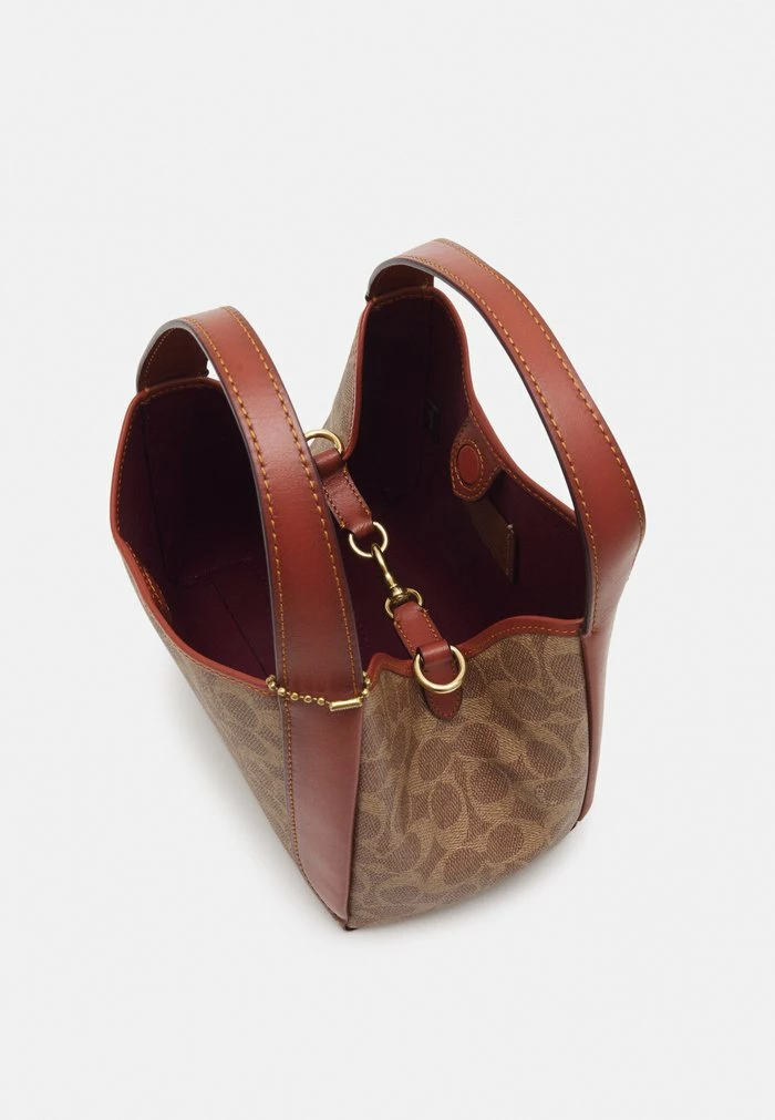 Coach COATED SIGNATURE HADLEY HOBO - Handbag - Tan Rust 3 Coach COATED SIGNATURE HADLEY HOBO - Handbag - Tan Rust - Image 3