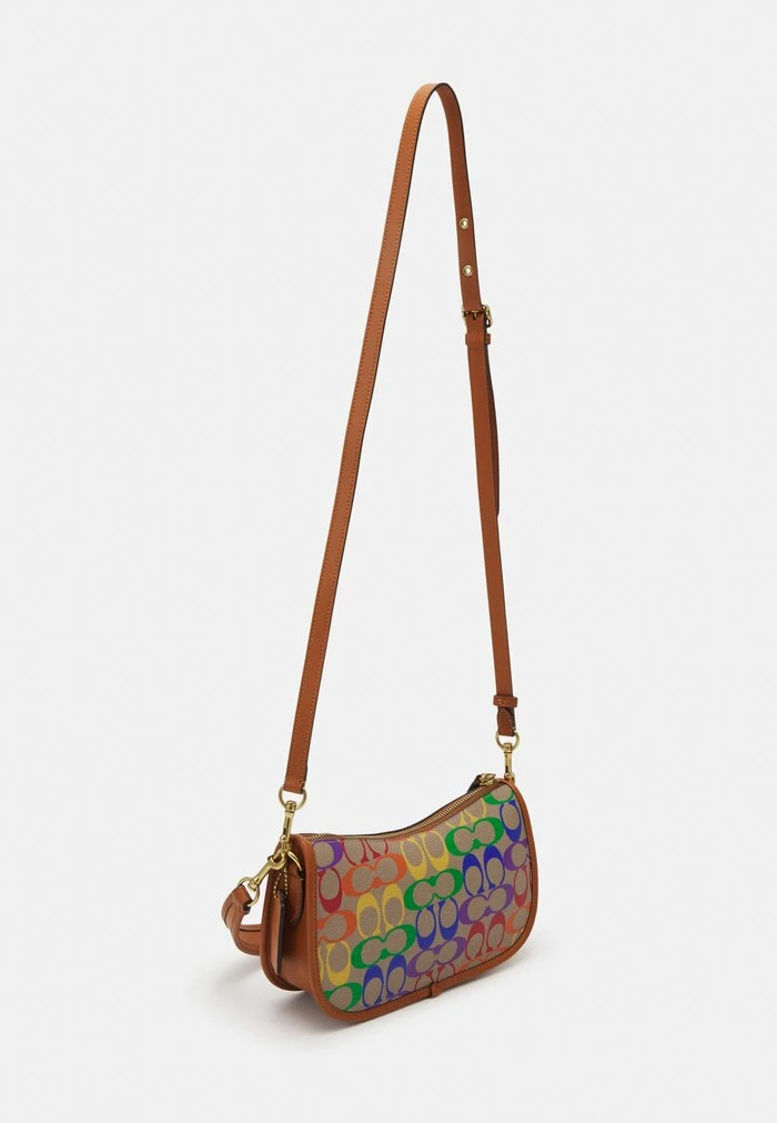 Coach PRIDE COATED SIGNATURE SWINGER - Handbag - Tan Hazelnut/multi 2 Coach PRIDE COATED SIGNATURE SWINGER - Handbag - Tan Hazelnut/multi - Image 2