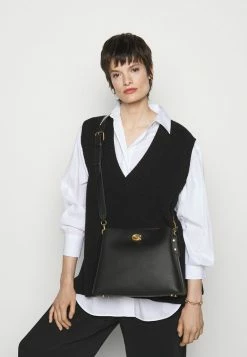 Coach POLISHED PEBBLE WILLOW SHOULDER BAG - Handbag - Black