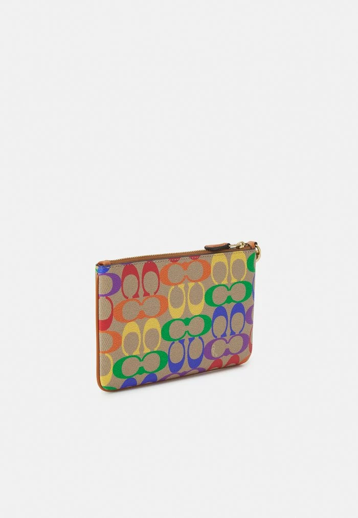 Coach PRIDE COATED SIGNATURE SMALL WRISTLET - Clutch - Tan Natural/multi 2 Coach PRIDE COATED SIGNATURE SMALL WRISTLET - Clutch - Tan Natural/multi - Image 2