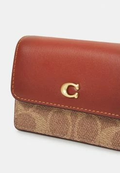 Coach SIGNATURE HALF FLAP CARD CASE - Wallet - Tan Rust -Coach Shop ba896829fe55464d9a85ffbf429a5998